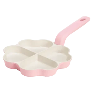 Beautiful 10-inch Enameled Cast Iron Heart Skillet Pink