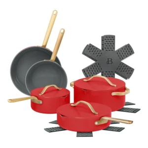 Beautiful 3 0 12PC Non Stick Cookware Set Tomato Red
