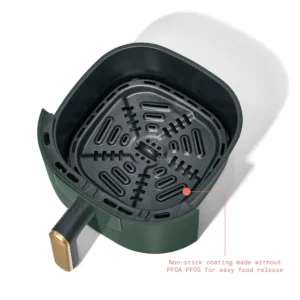 Beautiful 3 0QT Air Fryer Touchscreen Thyme Green by Drew Barrymore