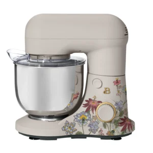 Beautiful 3 5 Qt Stand Mixer Wildflower Porcini with Flat Beater Dough Hook Balloon Whisk by Drew Barrymore 1
