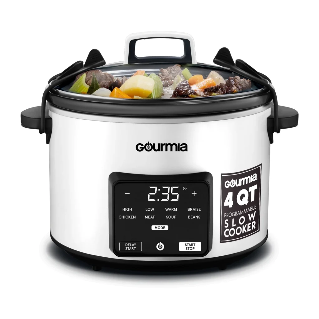 Beautiful by Drew Barrymore 4 Qt Programmable Slow Cooker – Thyme Green Hinged Lid β close-up detail of design and finish