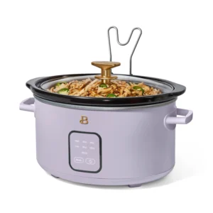 Beautiful 4Qt Slow Cooker with Touch Activated Display White Icing by Drew Barrymore