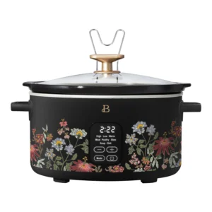 Beautiful 6 QT Programmable Slow Cooker Wildflower White by Drew Barrymore
