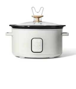 Beautiful 6 QT Programmable Slow Cooker Wildflower White by Drew Barrymore