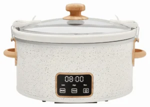Beautiful 6 QT Programmable Slow Cooker Wildflower White by Drew Barrymore