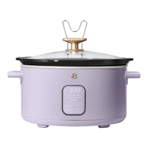 Beautiful 6 QT Programmable Slow Cooker Wildflower White by Drew Barrymore