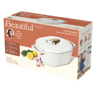 Beautiful 6 Quart Enamel Dutch Oven Rose by Drew Barrymore