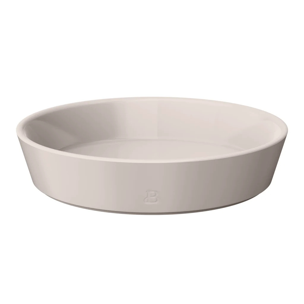 Beautiful 9 Stoneware Pie Dish Porcini Taupe by Drew Barrymore