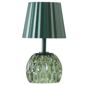 Beautiful Portable Rechargable Thyme Green Table Lamp by Drew Barrymore