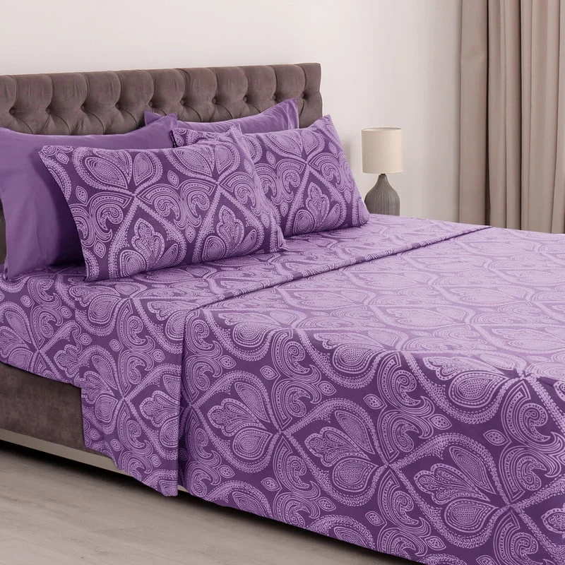 Beautiful Solid 4-Piece King Sheet Set – Soft Woodrose Finish — close-up detail of design and finish