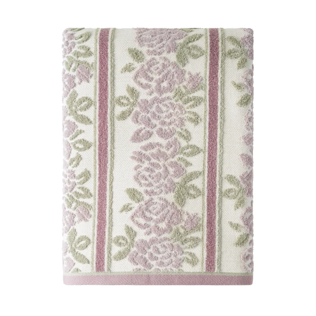 Beautiful Wallpaper Bath Towel 56 x 30 Amber Yellow — close-up detail of design and finish