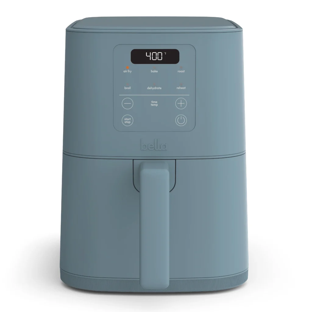 Bella Slim 4.0 QT Air Fryer – Oatmilk Finish for Compact Spaces β close-up detail of design and finish