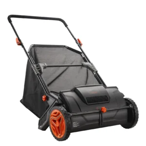 BENTISM Push Lawn Sweeper, 21-inch Leaf & Grass Collector, Strong Wheels & Heavy Duty Thickened Steel Durable to Use with Large Capacity 3.5 Cu. ft