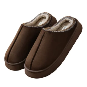 BERANMEY Cozy Fuzzy Slippers, Short Ankle Design, Anti-Slip EVA Sole