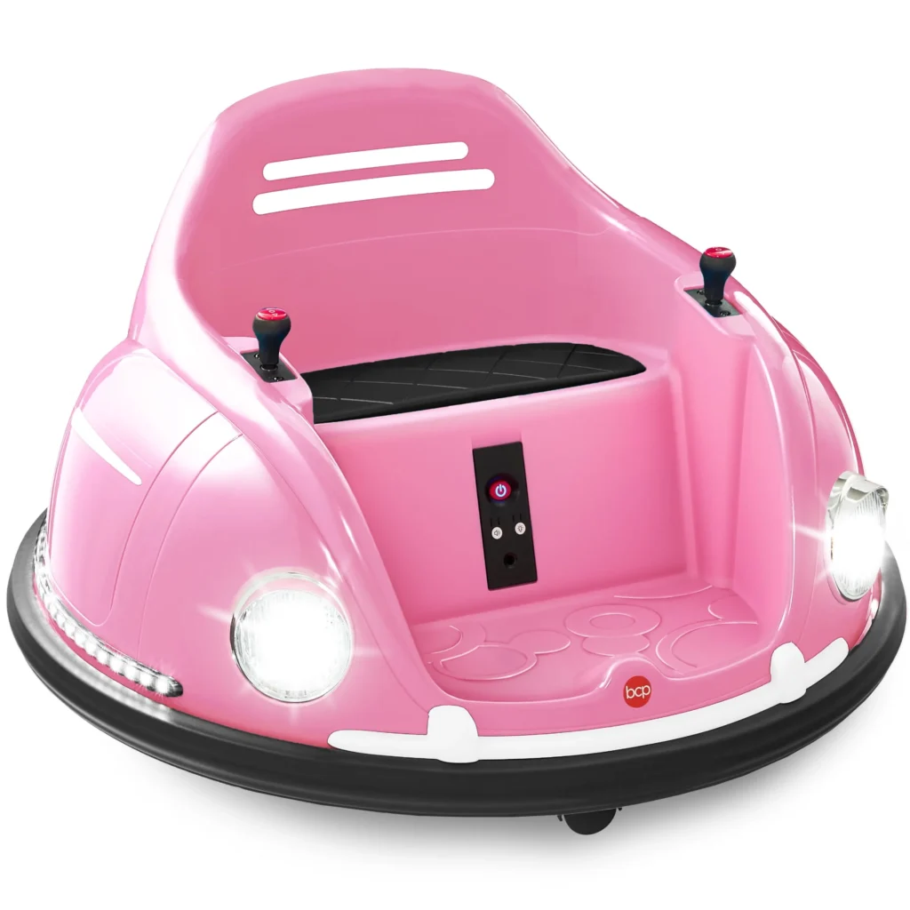 Best Choice Products 6V Kids Ride On Bumper Car – RC, 360 Spin, Yellow — alternate angle showing full product