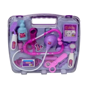Best Choice Products Play Doctor Kit for Kids Pretend Medical Station Set with Carrying Case Mobile Cart Pink