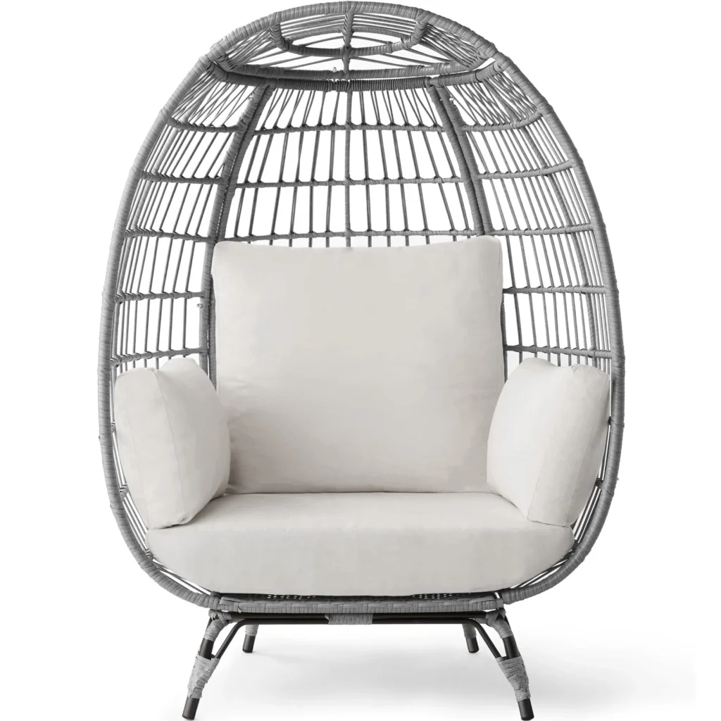 Best Choice Products Oversized Wicker Egg Chair – Indoor/Outdoor Lounger β close-up detail of design and finish