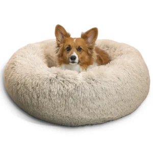 Best Friends by Sheri Original Calming Donut Shag Cuddler 30×30 Taupe