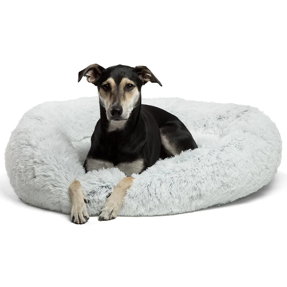 Best Friends by Sheri Calming Donut Shag Pet Bed – Soothing Comfort for Pets β alternate angle showing full product