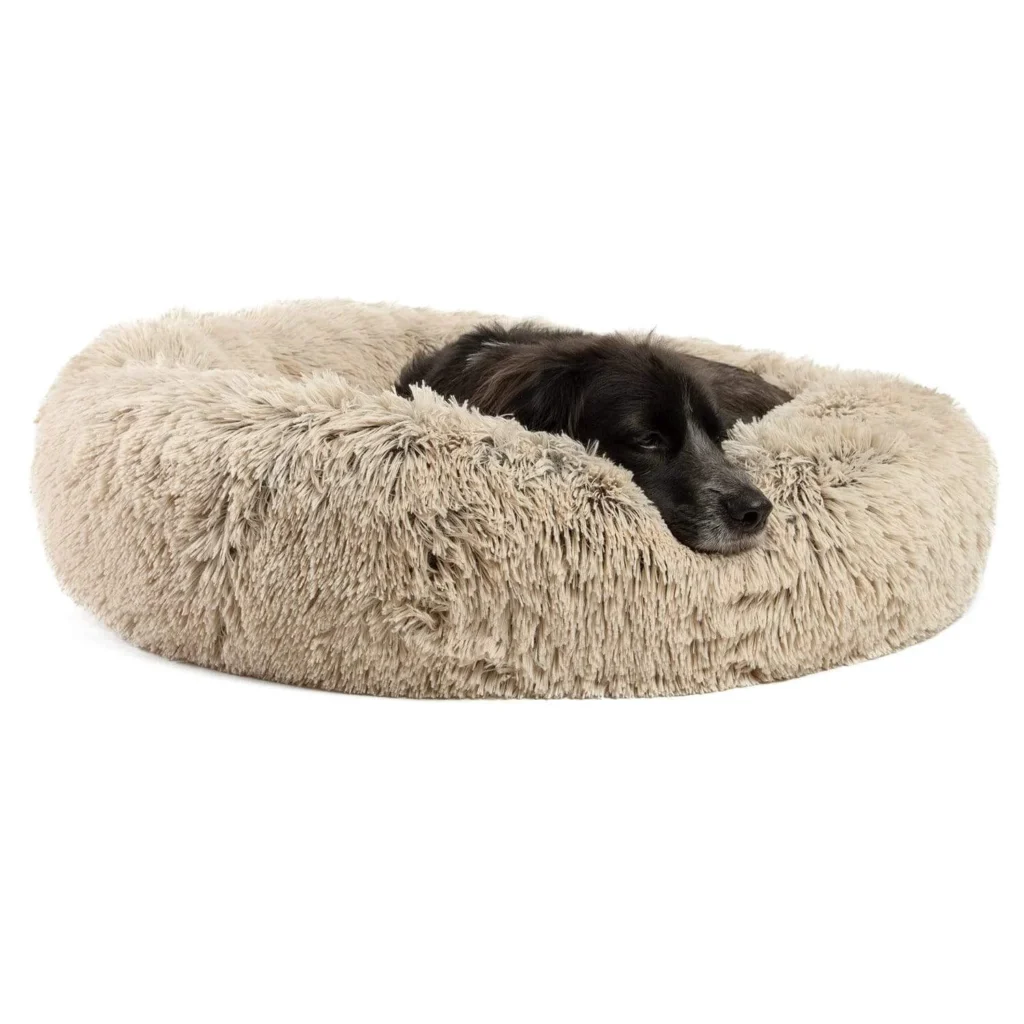 Best Friends by Sheri Original Calming Donut Shag Cuddler 30×30 Taupe