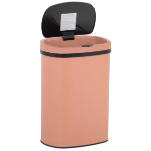 BestOffice Touch Free Sensor Stainless Steel Trash Can 13 Gallon Silver