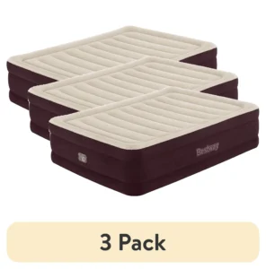 Bestway Maroon Tritech Airbed Queen 20 with Built in AC Pump