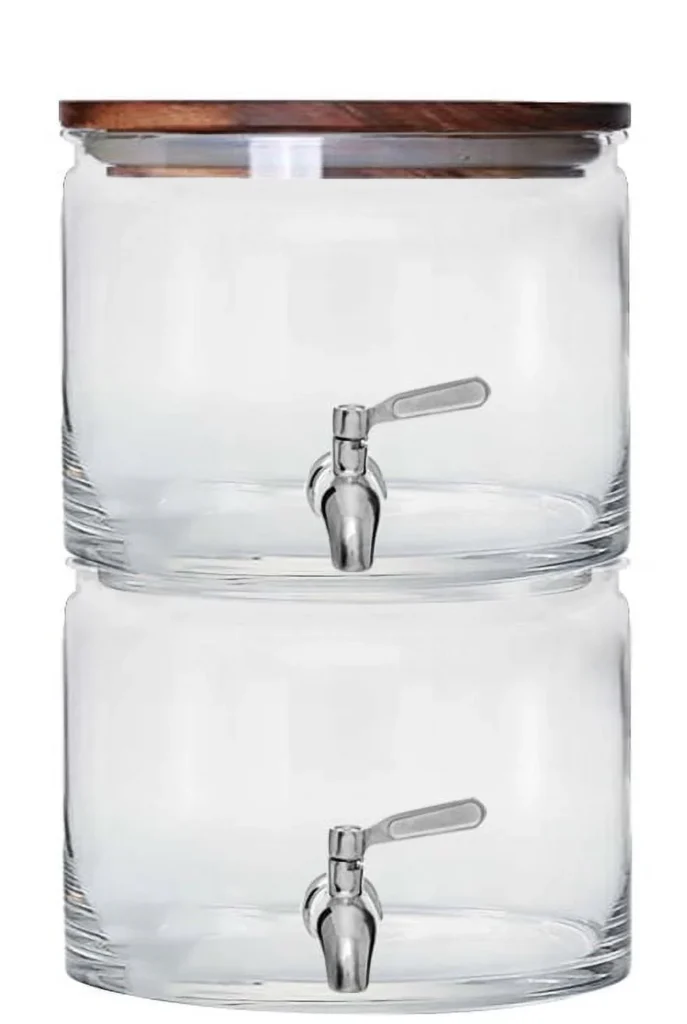 Better Homes Gardens 2pk Stacking Glass Beverage Dispenser
