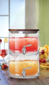Better Homes Gardens 2pk Stacking Glass Beverage Dispenser