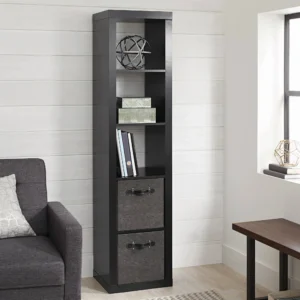 Better Homes Gardens 66 Modern Farmhouse Bookcase Storage Cabinet Rustic Gray Finish