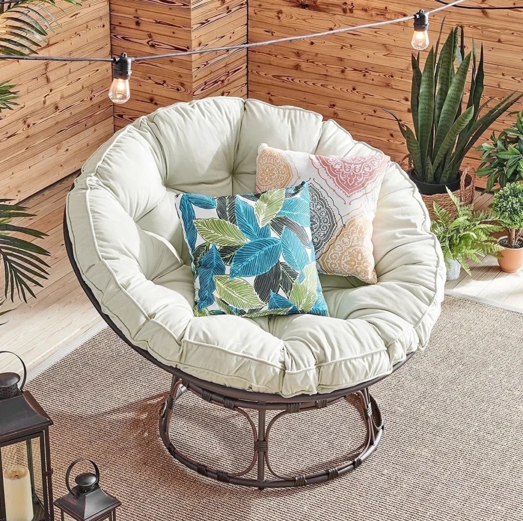 Better Homes Gardens Double Papasan Chair Grey Linen