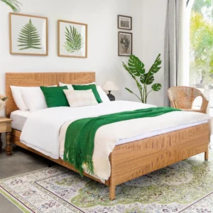Better Homes Gardens Lillian Bed Natural Pine Finish Queen Bedroom Furniture 4