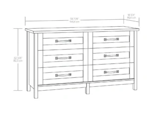 Better Homes Gardens Modern Farmhouse 6 Drawer Dresser Rustic Gray Finish