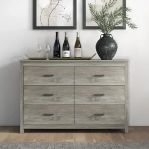 Better Homes Gardens Modern Farmhouse 6 Drawer Dresser Rustic Gray Finish