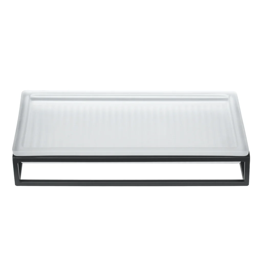 Better Homes & Gardens Ribbed Wood Tray – Elegant Fluted Server — close-up detail of design and finish