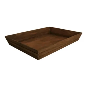 Better Homes & Gardens Ribbed Wood Tray – Elegant Fluted Server