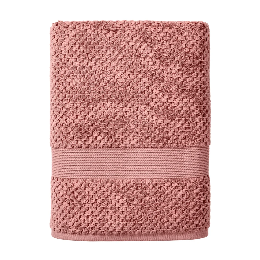 Better Homes Gardens Signature Soft Popcorn Texture Bath Towel Old Rose
