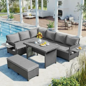 Better Homes & Gardens Wicker Sectional Dining Set – All-Weather Comfort