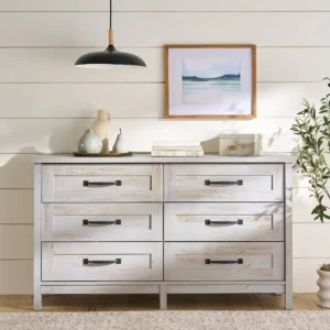 Better Homes Gardnes Modern Farmhouse 6 Drawer Dresser Alabaster