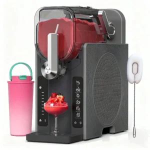 BIZAURA Slushie Machine Slushy Maker Bundle Slushy Machine Home Ice Need Professional Frozen Drink Maker 6 Presets Milkshakes Frapp s Slush Bonus Ins