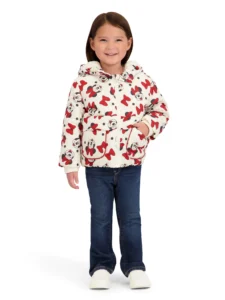 Blue Botanical Toddler Girl Puffer Jacket Sizes 2T 5T