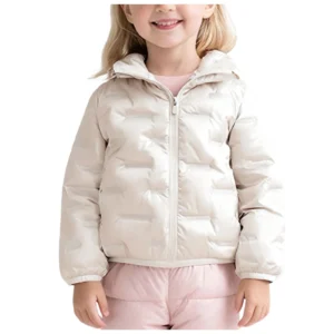 Blue Botanical Toddler Girl Puffer Jacket Sizes 2T 5T
