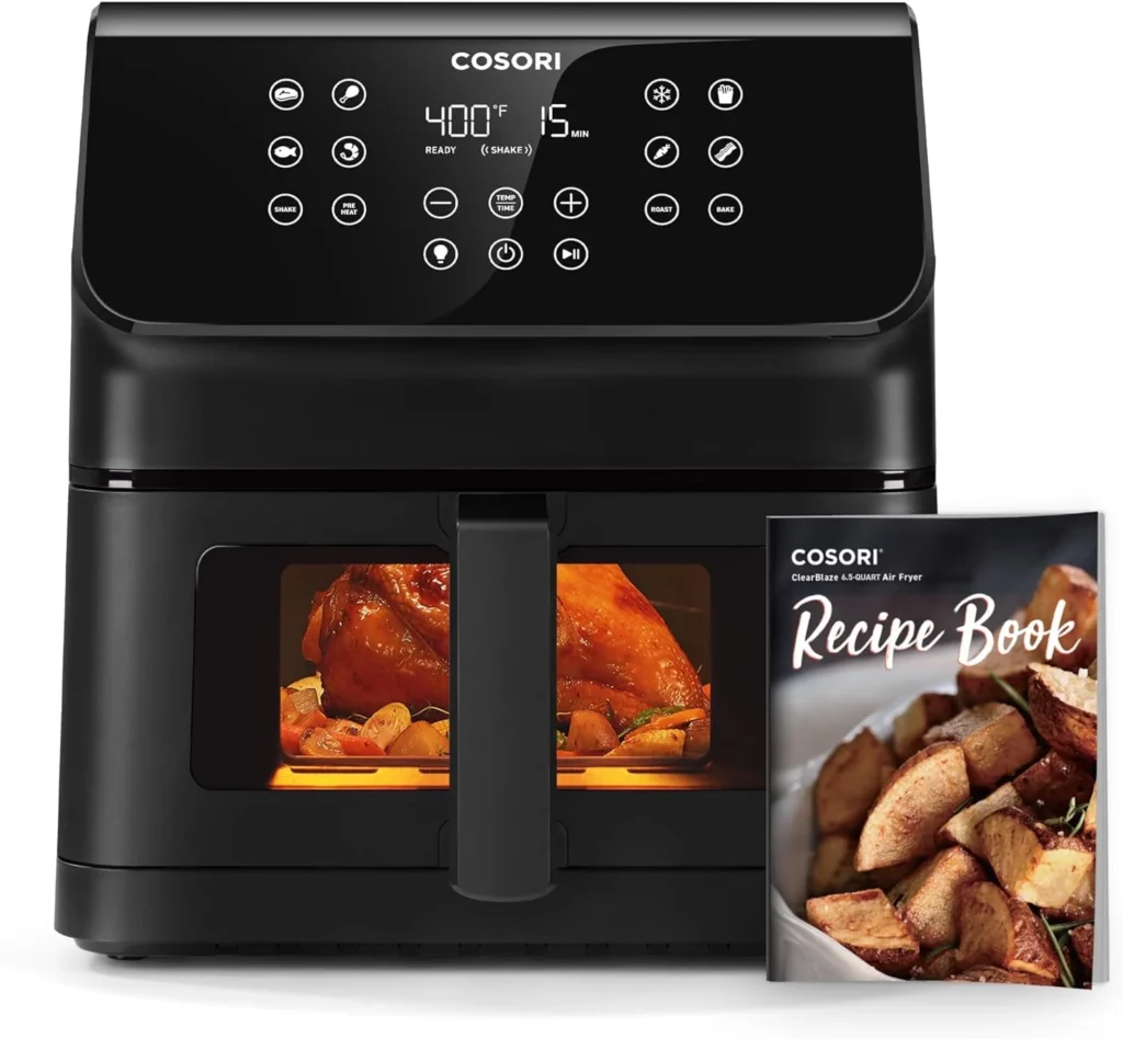 Bluebow 20QT Air Fryer Oven – Visible Touchscreen & Multifunction — alternate angle showing full product