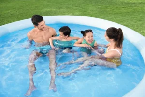 Bluescape Fast Set 10 x 30 Round Inflatable Soft Sided Above Ground Pool Set