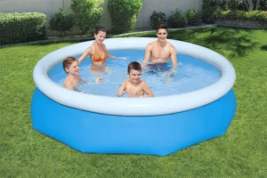 Bluescape Fast Set 10 x 30 Round Inflatable Soft Sided Above Ground Pool Set