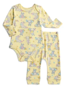 Bluey Baby Easter Long Sleeve All Over Print Onesie with Matching Jogger Pant 2 Piece Sizes Newborn 12M