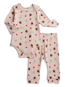 Bluey Baby Easter Long Sleeve All Over Print Onesie with Matching Jogger Pant 2 Piece Sizes Newborn 12M