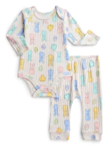 Bluey Baby Easter Long Sleeve All Over Print Onesie with Matching Jogger Pant 2 Piece Sizes Newborn 12M