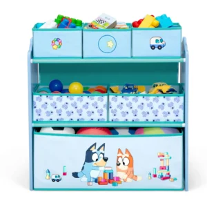 Bluey Design and Store 6 Bin Toy Storage Organizer by Delta Children