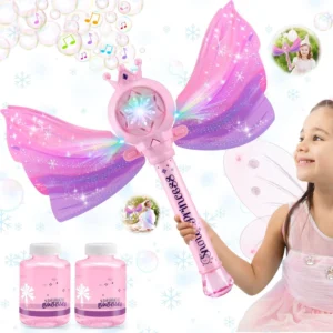 Bubbles for Kids Bubble Wand Machine with LED Light Music Party Toys for Toddlers 1 3 Bubble Blower for Kids 2 4 6 Birthday Gifts