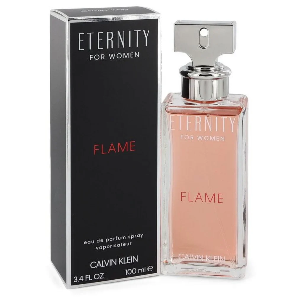 Calvin Klein Eternity Flame Eau De Parfum – Warm, Captivating Scent — alternate angle showing full product
